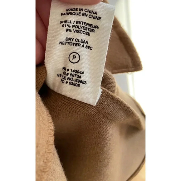 Avec Les Filles NWT Solid Shirt Tail Shacket in Cognac Size Large - Picture 8 of 11